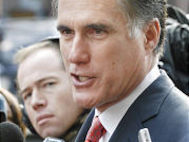 Mitt Romney, shown opening the headquarters of his presidential exploratory committee, has been targeted by an anti-gay activist.
