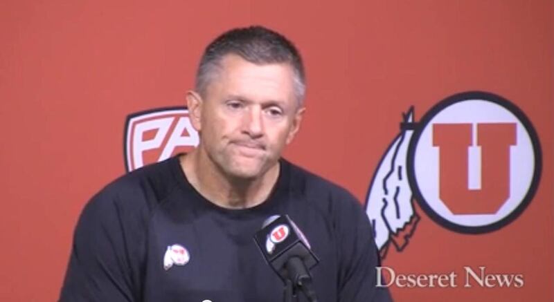 Kyle Whittingham addresses the media