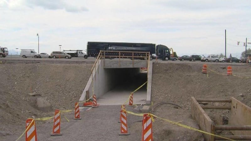 A pedestrian tunnel near Utah Valley University is open to help the thousands of students and residents in the area cross University Parkway. UDOT is working to turn the intersection of University Parkway and Sandhill Road into a continuous-flow interchan