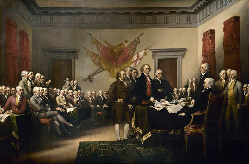 The Founding Fathers pictured in this 1819 painting.
