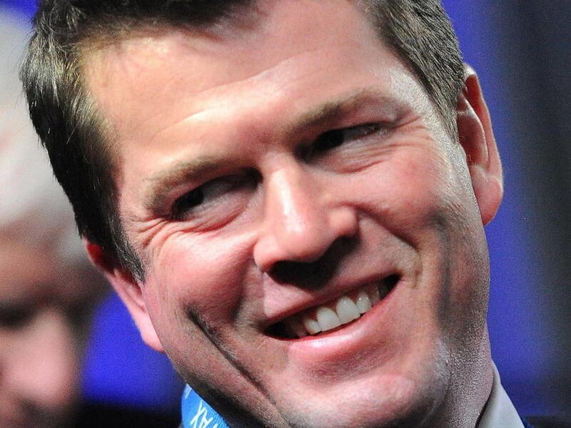 The Nov. 19, 2011 photo shows former German Defence Minister Karl-Theodor zu Guttenberg during the Halifax International Security Forum in Halifax, Canada. Prosecutors say they have dropped an investigation into alleged copyright violations by Germany's f