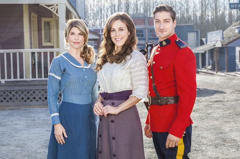 Lori Loughlin, left, Erin Krakow and Daniel Lissing star in "When Calls the Heart: Heart of a Hero," now on DVD.