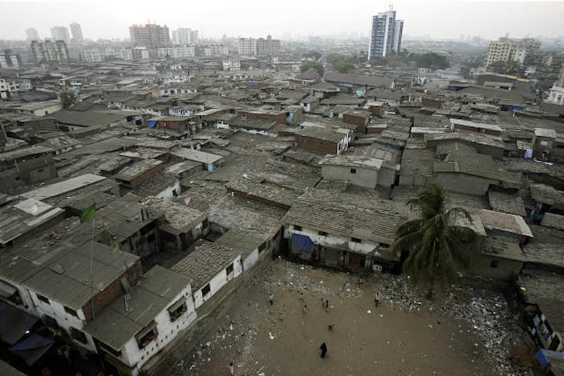 A view of Dharavi, Asia's largest slum in Mumbai, India.