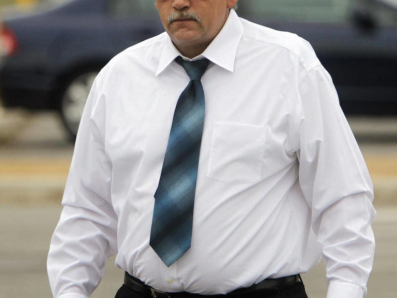 Frank Sterling arrives at town court in Greece New York, Thursday, July 28, 2011. Sterling spent nearly 19 years behind bars for a 1988 slaying he didn't commit, was back in court 15 months later, charged with sexually abusing an 11-year-old boy.