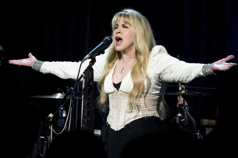 Stevie Nicks performs at Elton John’s AIDS Foundation’s 11th annual Enduring Vision benefit on Monday, Oct. 15, 2012 in New York.