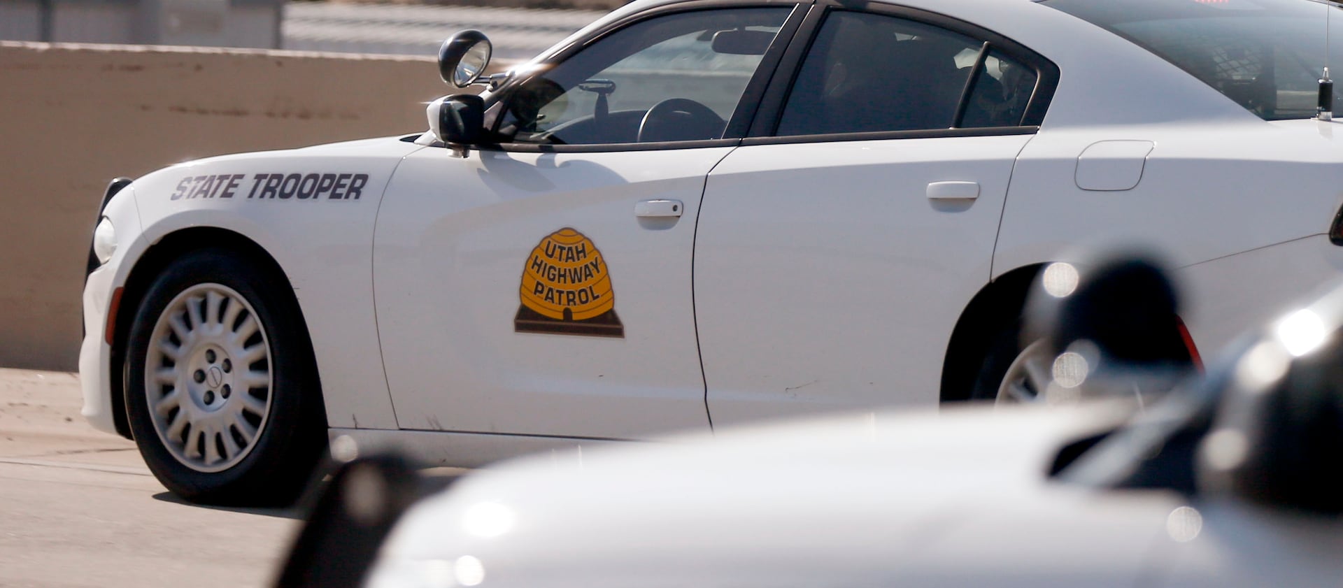 Utah Highway Patrol vehicles are pictured on I-15 in Utah County on Thursday, Oct. 29, 2020.