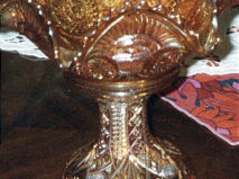 The first Imperial Carnival glass appeared in a 1910 catalog.